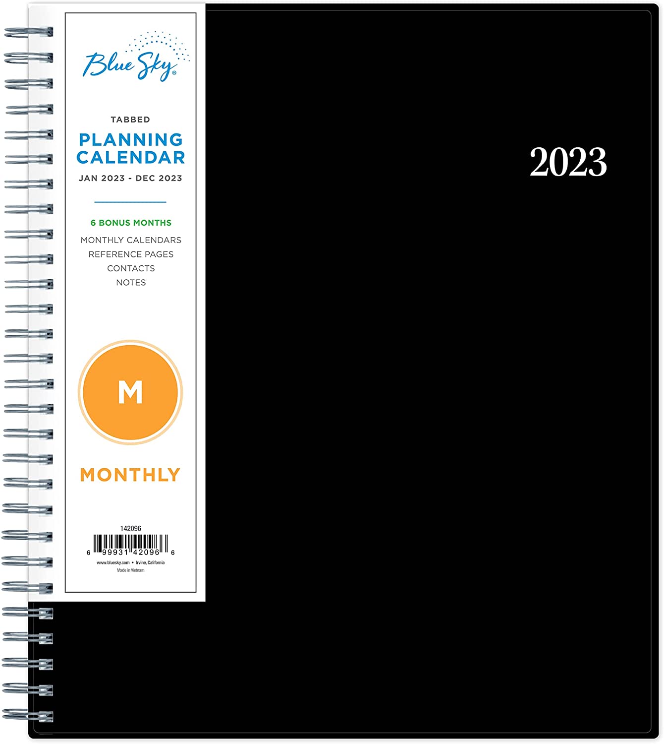 Blue Sky 2023 Monthly Planner, January - December, 8" x 10", Frosted Cover, Wirebound, Joselyn (142080) - Image 5